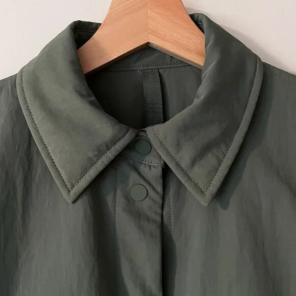 Lululemon Lightweight Insulated Shirt Jacket Size XS Green/Grey Eucalyptus - Picture 3 of 10